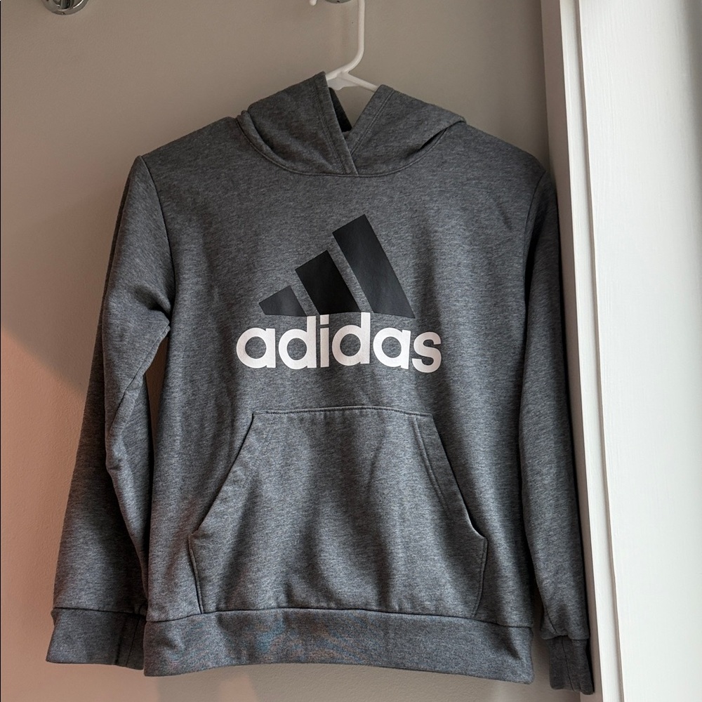 Adidas Charcoal Hoodie with Logo